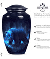  Butterfly Bear Urn for dad, Aluminium Cremation Urn