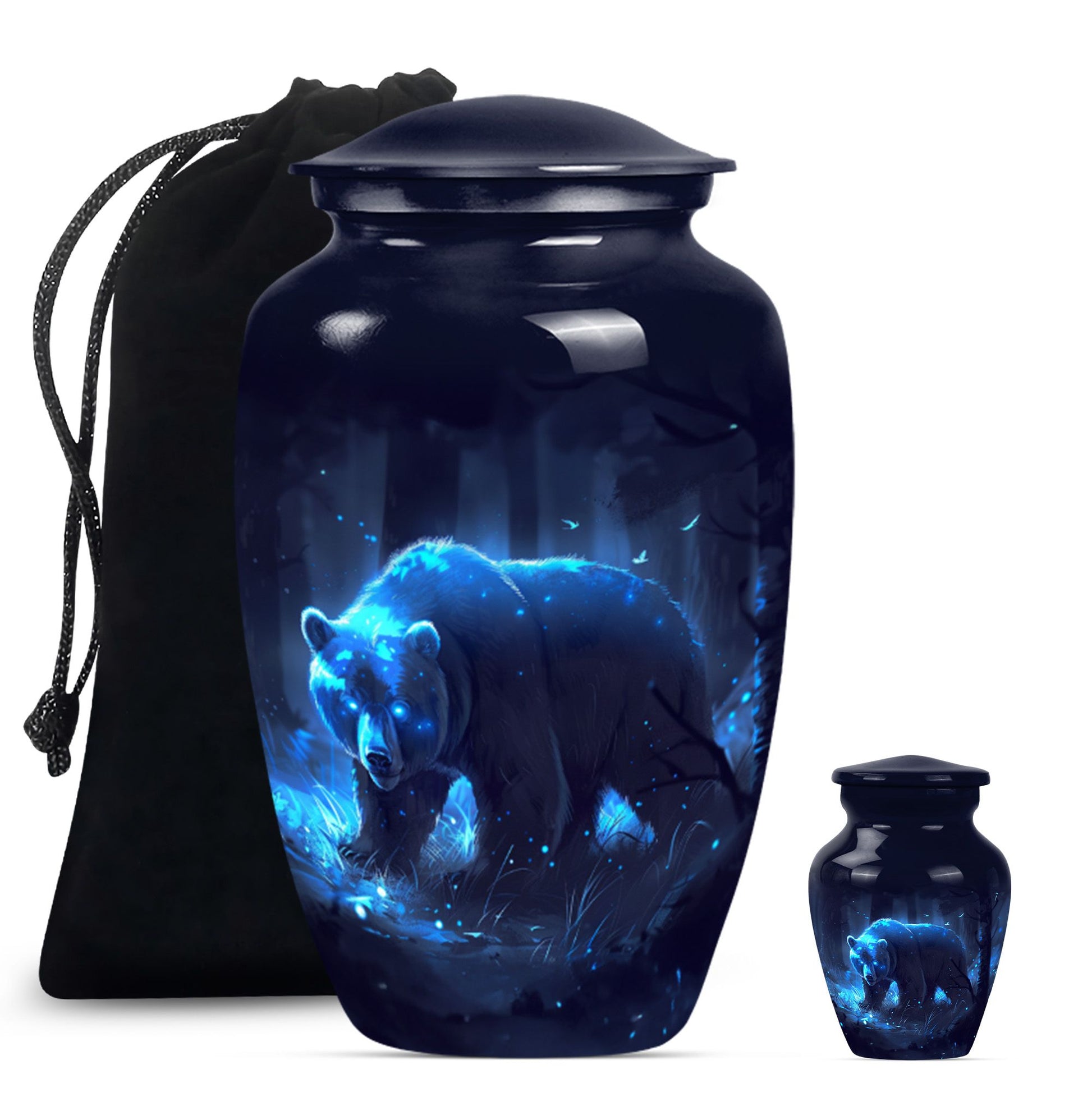  Butterfly Bear Urn for dad, Aluminium Cremation Urn