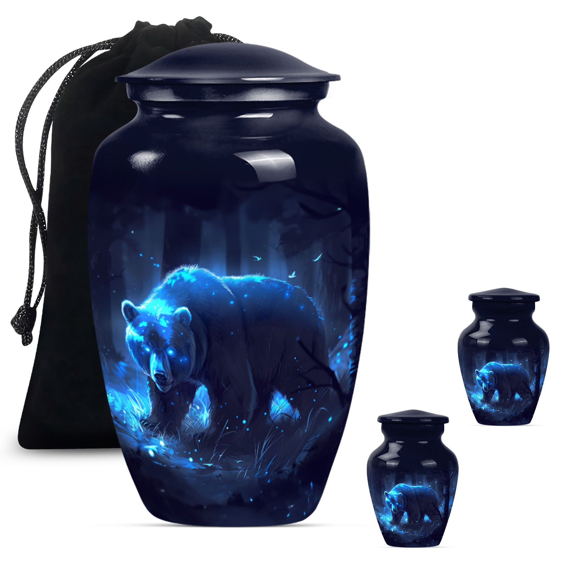  Butterfly Bear Urn for dad, Aluminium Cremation Urn