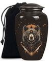 bear urn for cremation of adult male ashes.