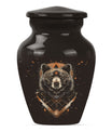 bear urn for cremation of adult male ashes.