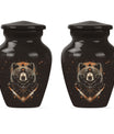 bear urn for cremation of adult male ashes.