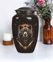 bear urn for cremation of adult male ashes.