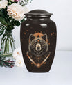 bear urn for cremation of adult male ashes.