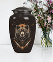 bear urn for cremation of adult male ashes.