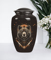 bear urn for cremation of adult male ashes.