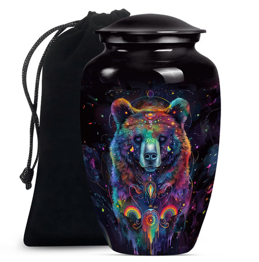 Classic 10-inch Butterfly themed bear urn.