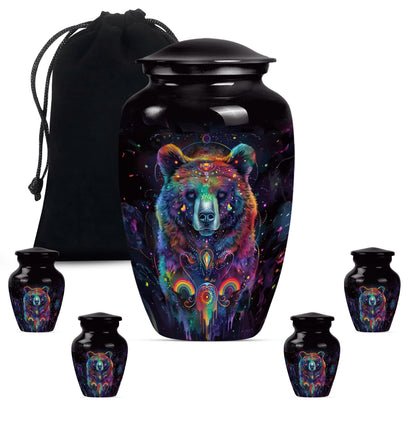 Classic 10-inch Butterfly themed bear urn.