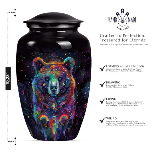 Classic 10-inch Butterfly themed bear urn.