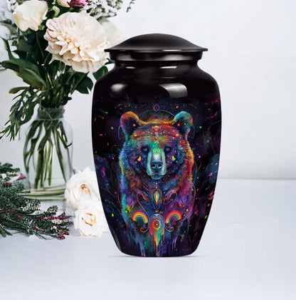 Classic 10-inch Butterfly themed bear urn.