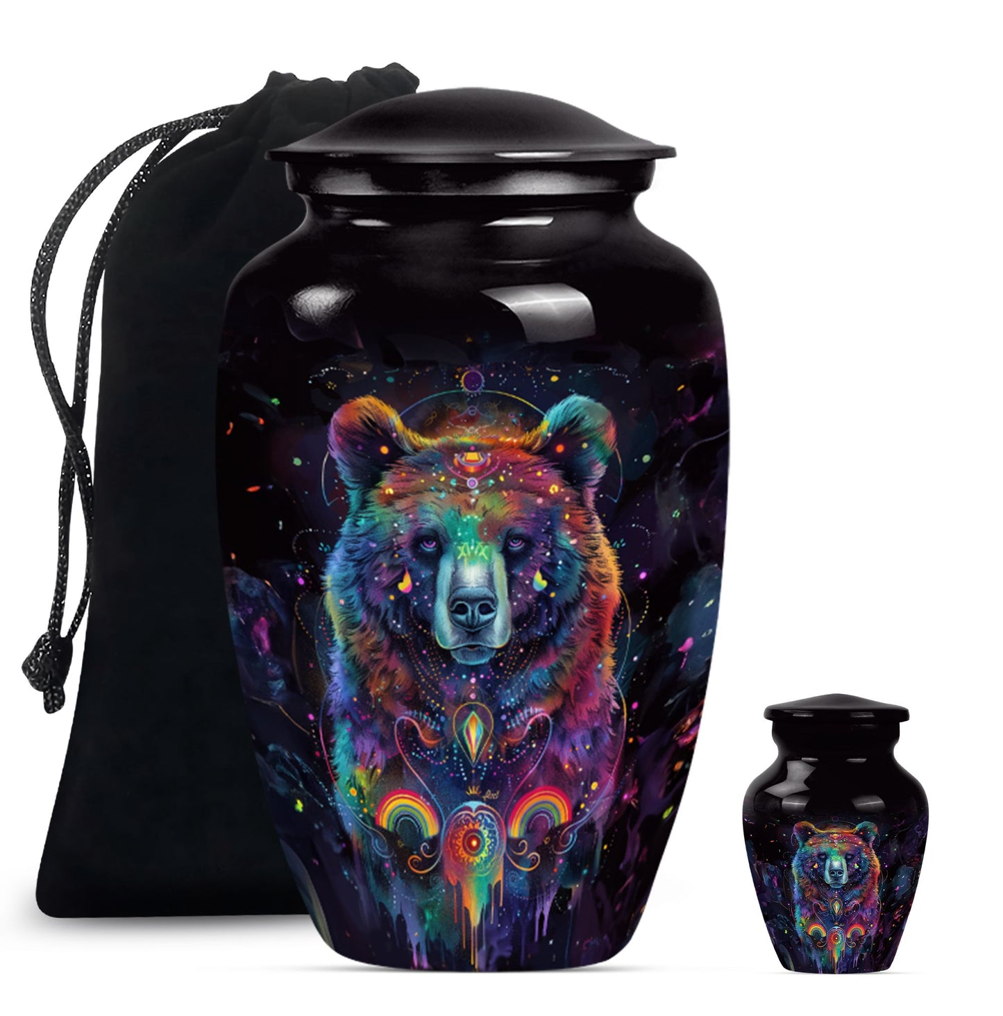Classic 10-inch Butterfly themed bear urn.