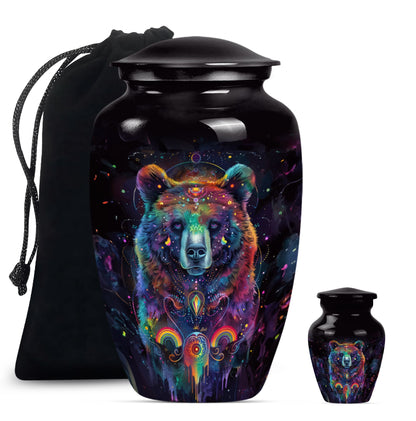 Classic 10-inch Butterfly themed bear urn.
