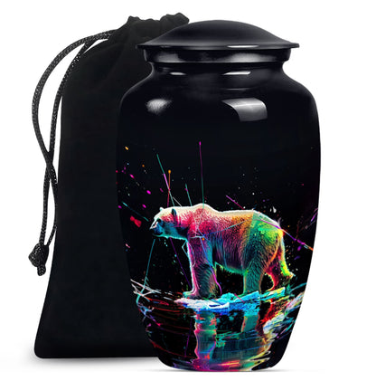 bear urn, large memorial urn for ashes, 