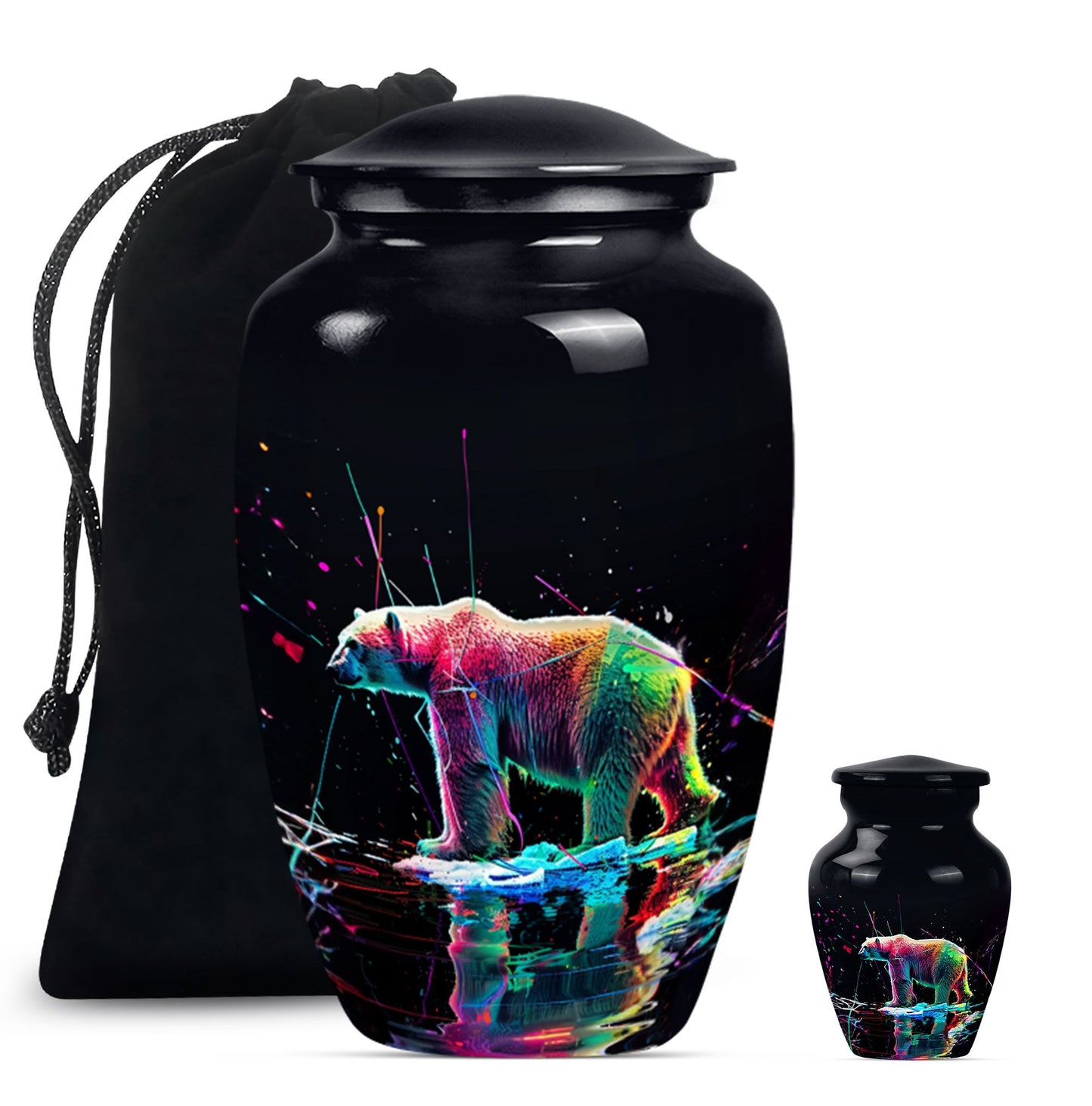 bear urn, large memorial urn for ashes, 