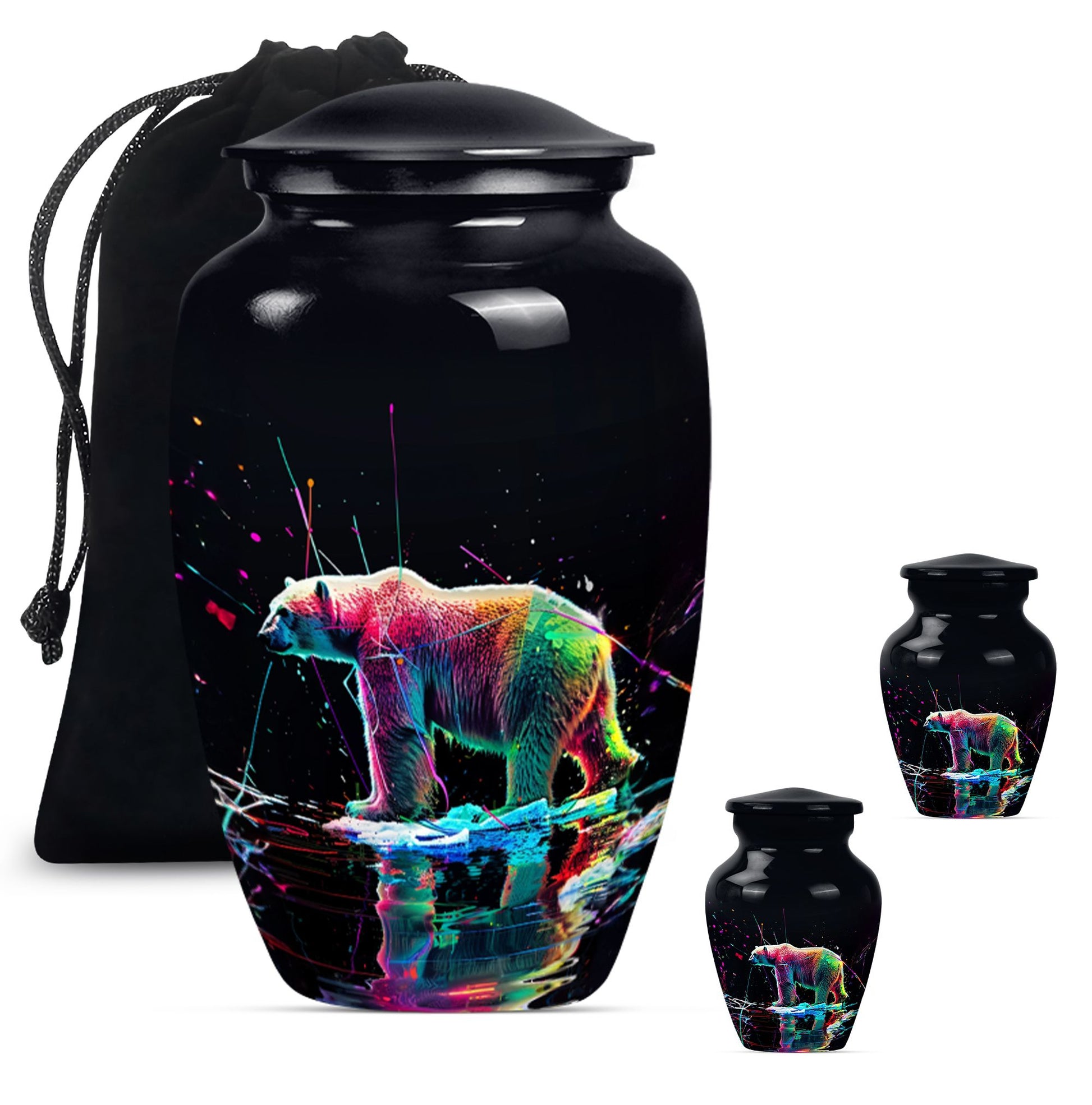 bear urn, large memorial urn for ashes, 