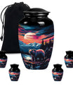 Bear Theme Large Urn With 4 Keepsake Urn