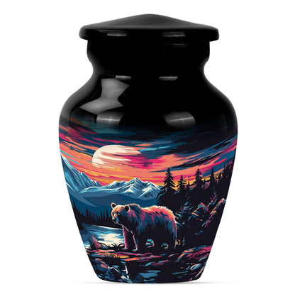 10-inch butterfly-themed classic bear urn