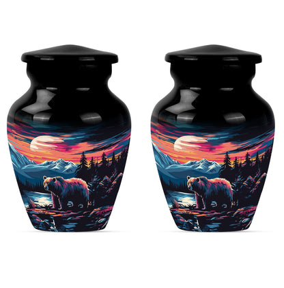 10-inch butterfly-themed classic bear urn