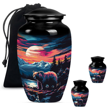 Large Urn With 2 Keepsake Urn