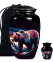 Bear Theme Large Urn With 1 Keepsake Urn