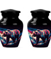 10-inch Bear themed large burial urn.