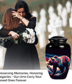 10-inch Bear themed large burial urn.