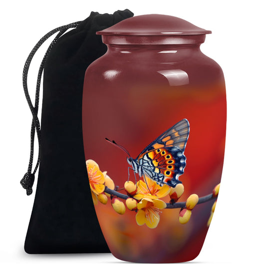 Butterfly Theme Large Urn 10 Inch