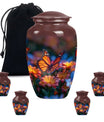 Butterfly Theme Large Urn With 4 Keepsake Urn