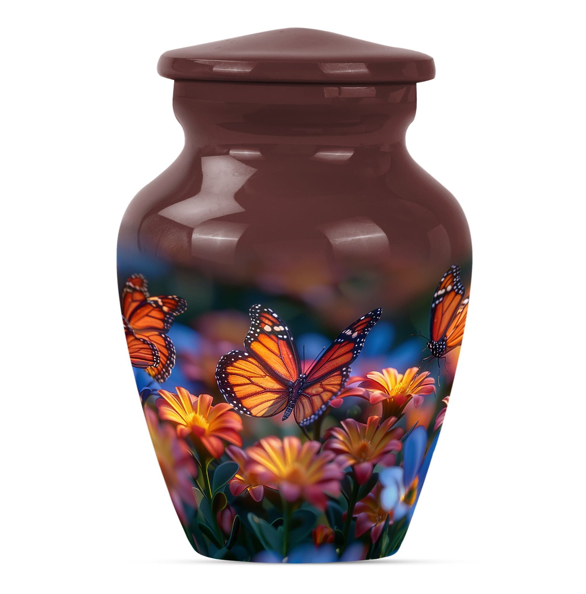classic butterfly-themed urn for human ashes