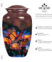 classic butterfly-themed urn for human ashes