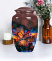 classic butterfly-themed urn for human ashes