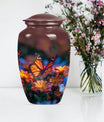 classic butterfly-themed urn for human ashes