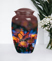 classic butterfly-themed urn for human ashes