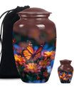 classic butterfly-themed urn for human ashes
