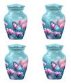 10 inch butterfly themed Aluminium funeral burial urn