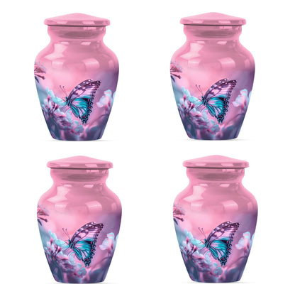 10-inch butterfly themed classic burial large urn 