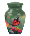 10-inch butterfly theme classic urn for adult female ashes.