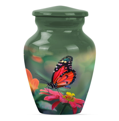 10-inch butterfly theme classic urn for adult female ashes.