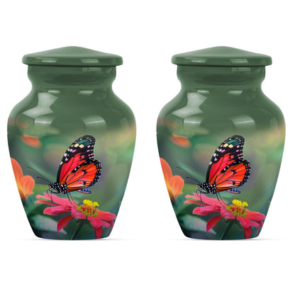 10-inch butterfly theme classic urn for adult female ashes.
