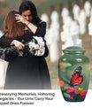 10-inch butterfly theme classic urn for adult female ashes.