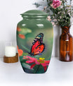 10-inch butterfly theme classic urn for adult female ashes.