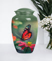 10-inch butterfly theme classic urn for adult female ashes.