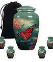 10-inch classic butterfly urn for male adult human cremation ashes, personalizable with engraved names