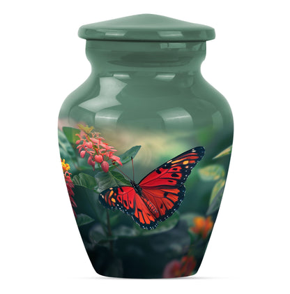 10-inch classic butterfly urn for male adult human cremation ashes, personalizable with engraved names