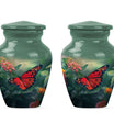 10-inch classic butterfly urn for male adult human cremation ashes, personalizable with engraved names
