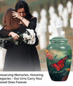 10-inch classic butterfly urn for male adult human cremation ashes, personalizable with engraved names