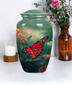 10-inch classic butterfly urn for male adult human cremation ashes, personalizable with engraved names