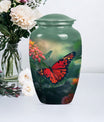 10-inch classic butterfly urn for male adult human cremation ashes, personalizable with engraved names