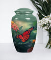 10-inch classic butterfly urn for male adult human cremation ashes, personalizable with engraved names