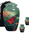 10-inch classic butterfly urn for male adult human cremation ashes, personalizable with engraved names